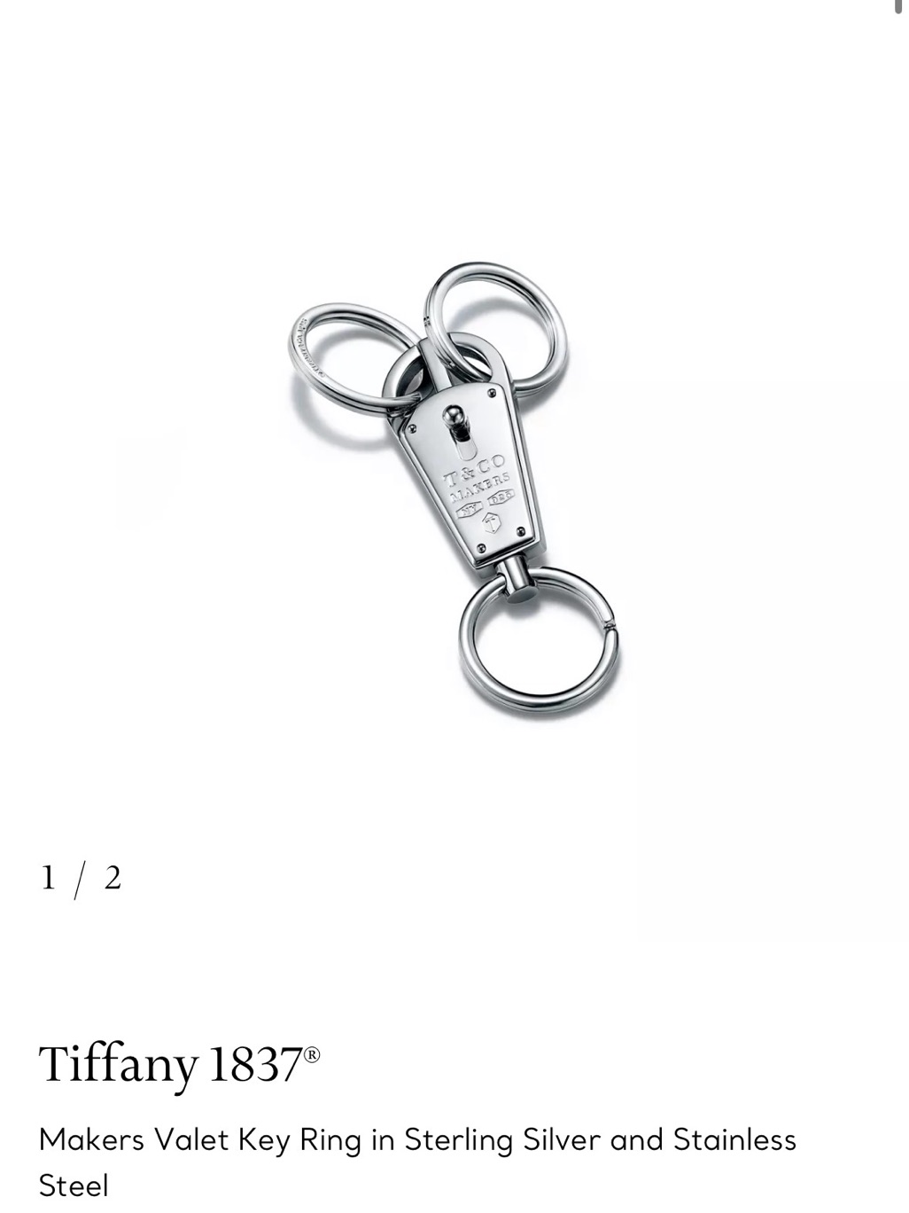 Tiffany & Co. Sterling Silver Multi-Ring Key Fob